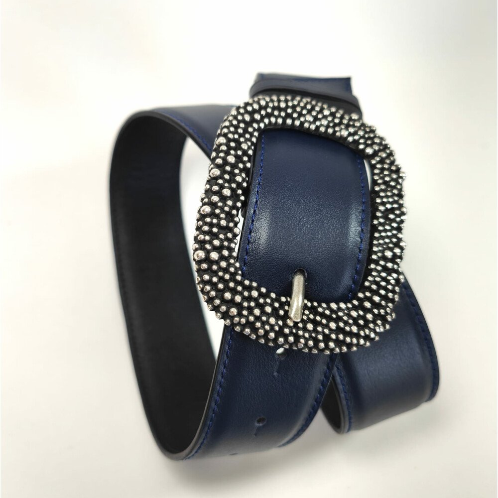 Ceinture reversible femme Noir / Marine